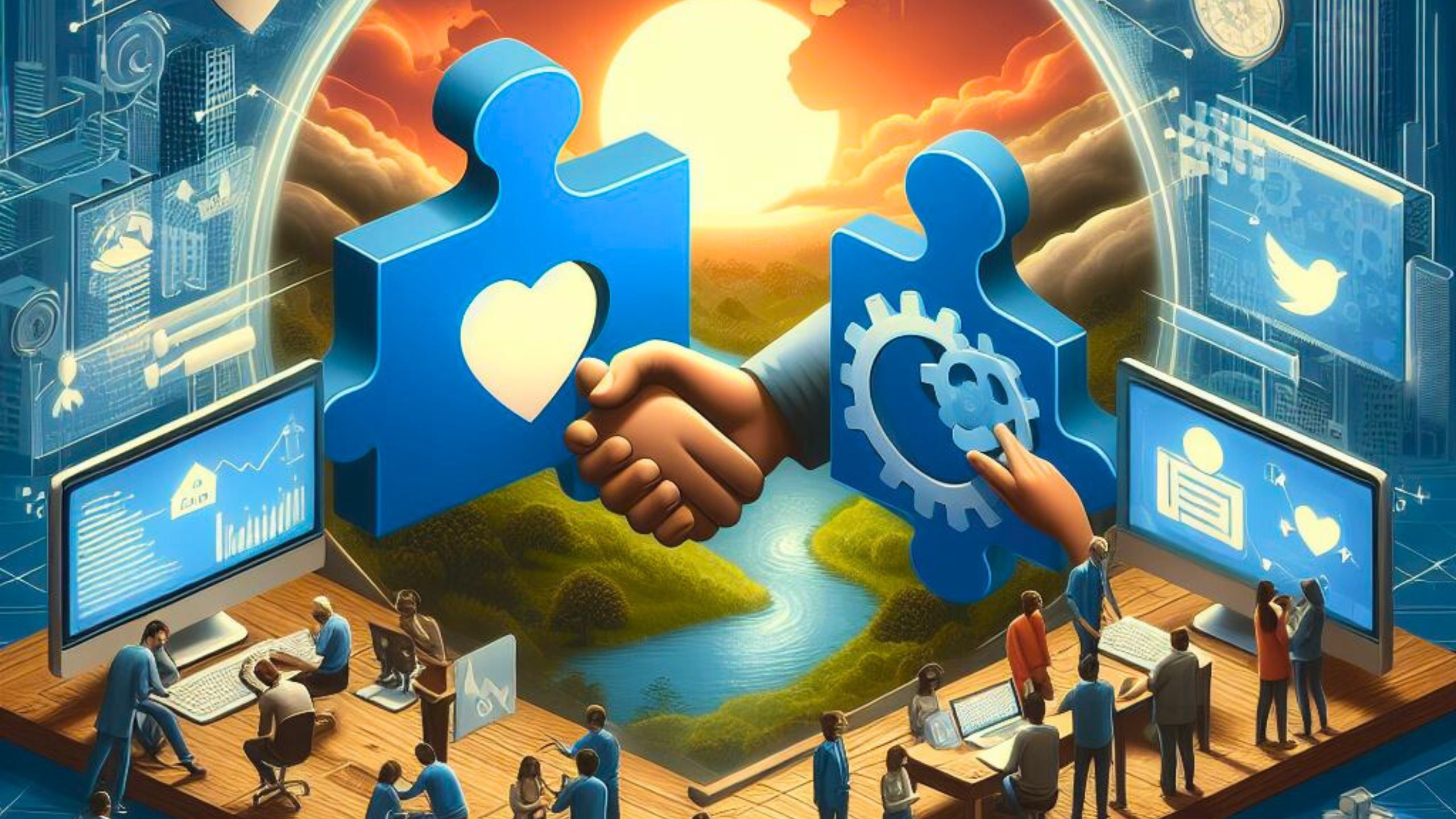 How To Choose The Right Digital Marketing Agency For Your Nonprofit In Kenya - Body section image of a nonprofit collaborating with a social media marketing agency