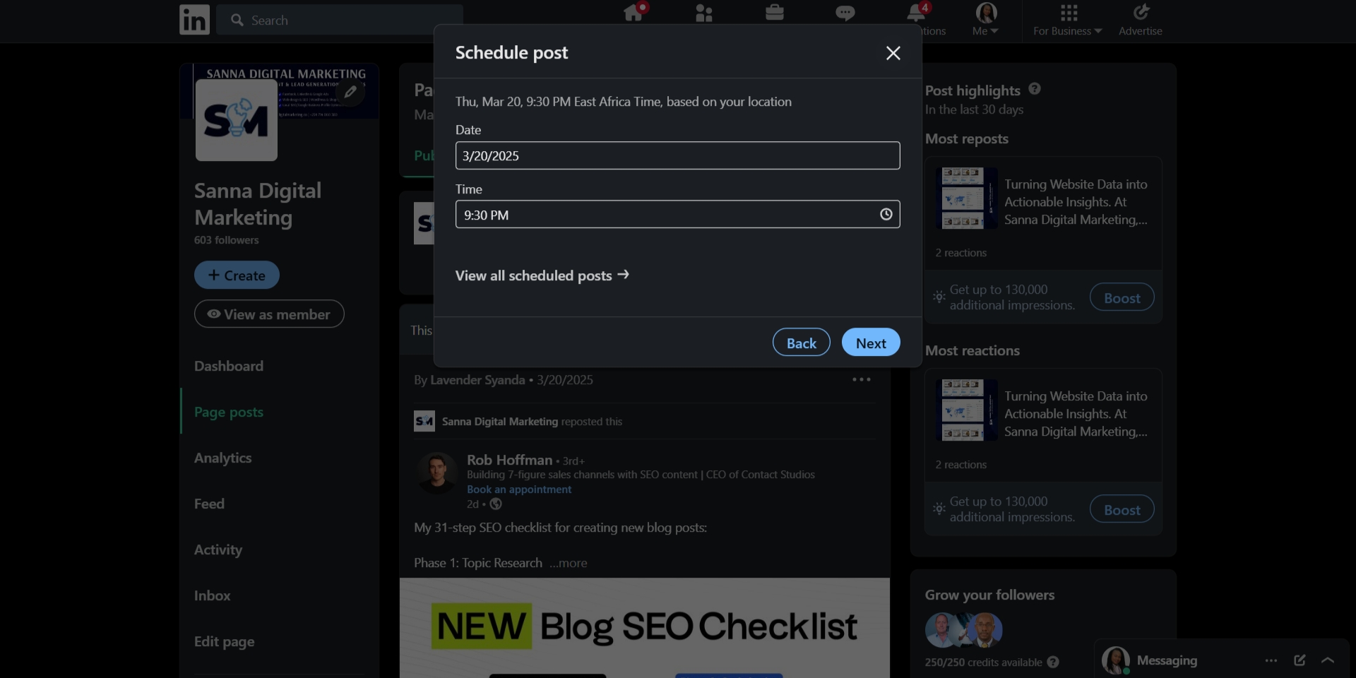 How to Schedule Social Media Content for Free - LinkedIn’s Built-In Scheduling Tool
