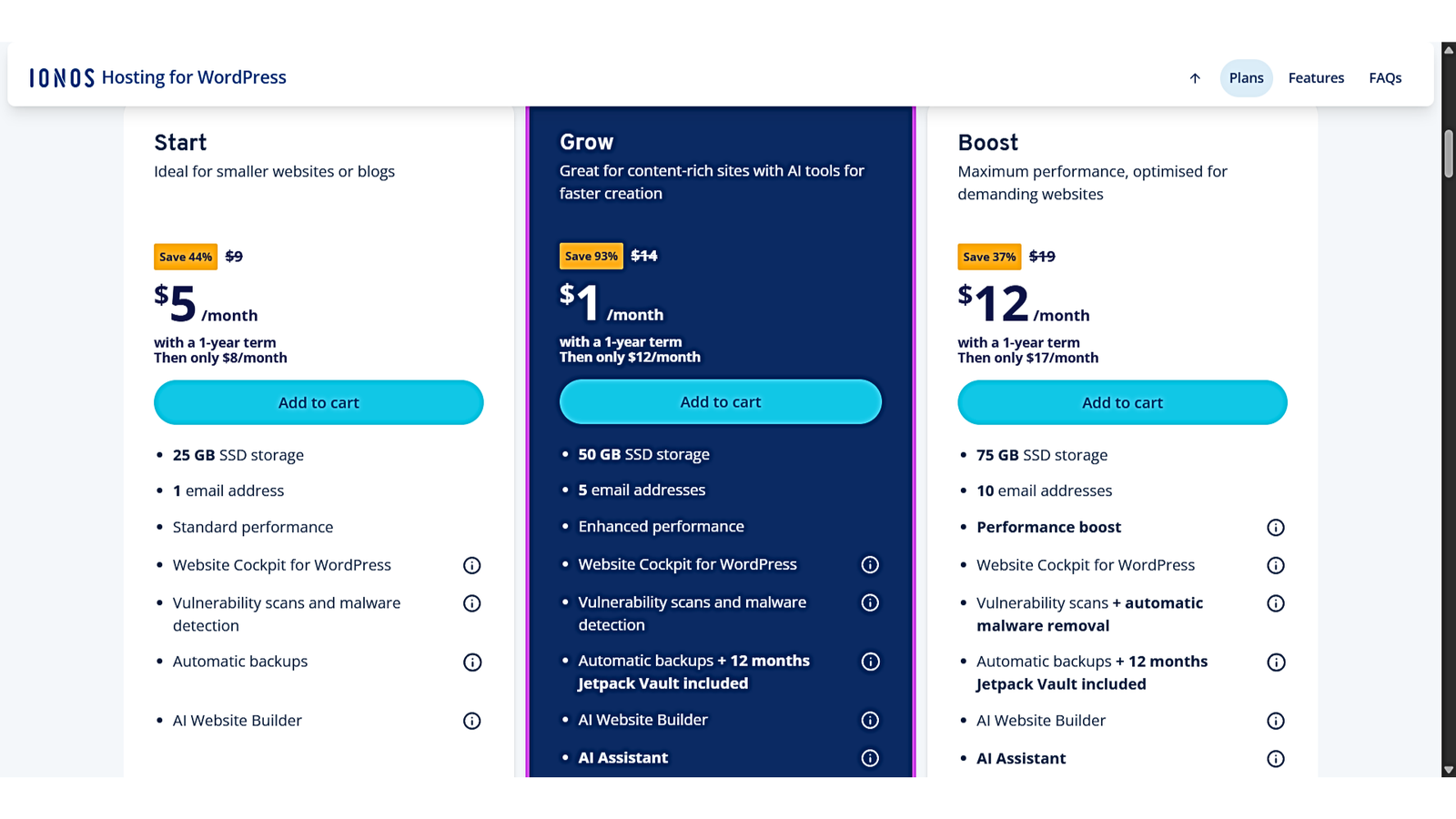 8 Cheapest Hosting For WordPress Websites In Kenya - IONOS